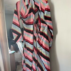 ASOS Maternity Pink and Red Midi Dress